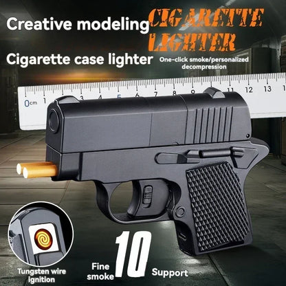 Gun Shaped Cigarette Holder and Lighter