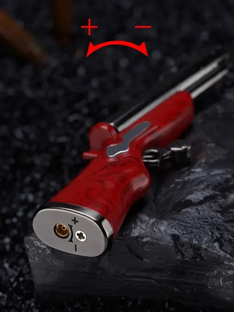 Gun Shaped Dual Flame Lighter