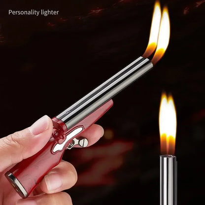 Gun Shaped Dual Flame Lighter