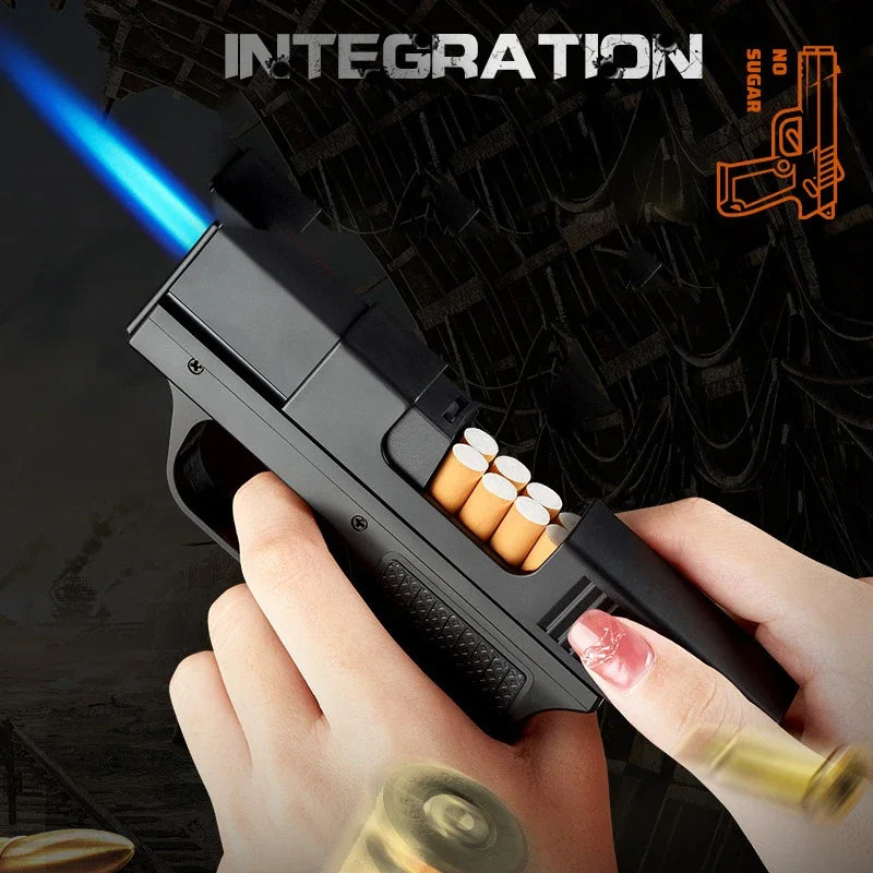 Gun Shaped Torch Lighter with Stash Spot