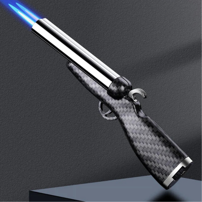 Gun Shaped Dual Flame Lighter