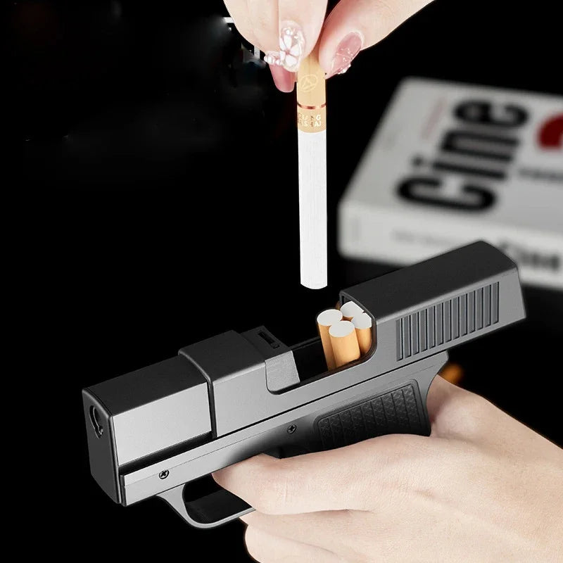 Gun Shaped Torch Lighter with Stash Spot