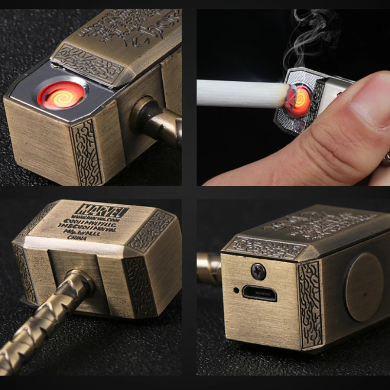 Thor's Hammer Electric Lighter Keychain