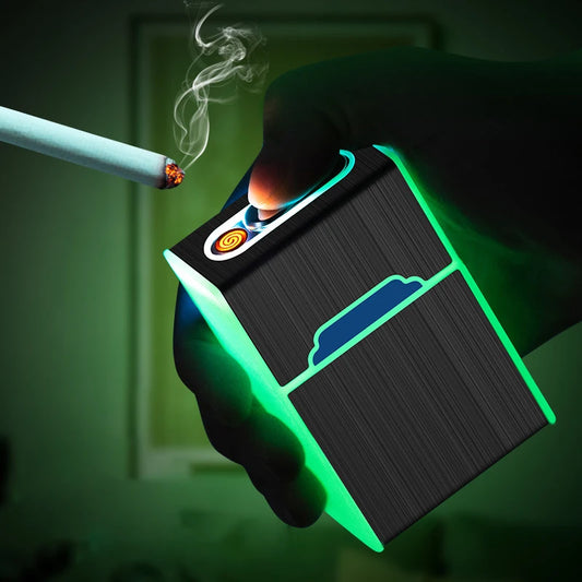 Glow in the Dark Electric Lighter with Cigarette Holder