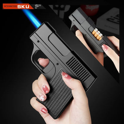 Gun Shaped Torch Lighter with Stash Spot