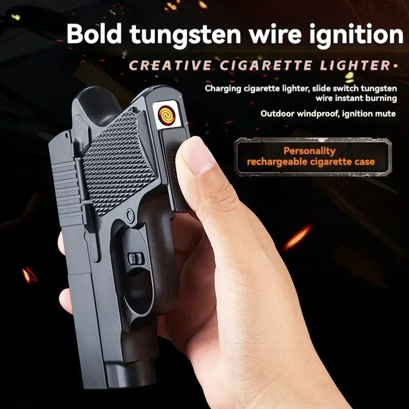 Gun Shaped Cigarette Holder and Lighter